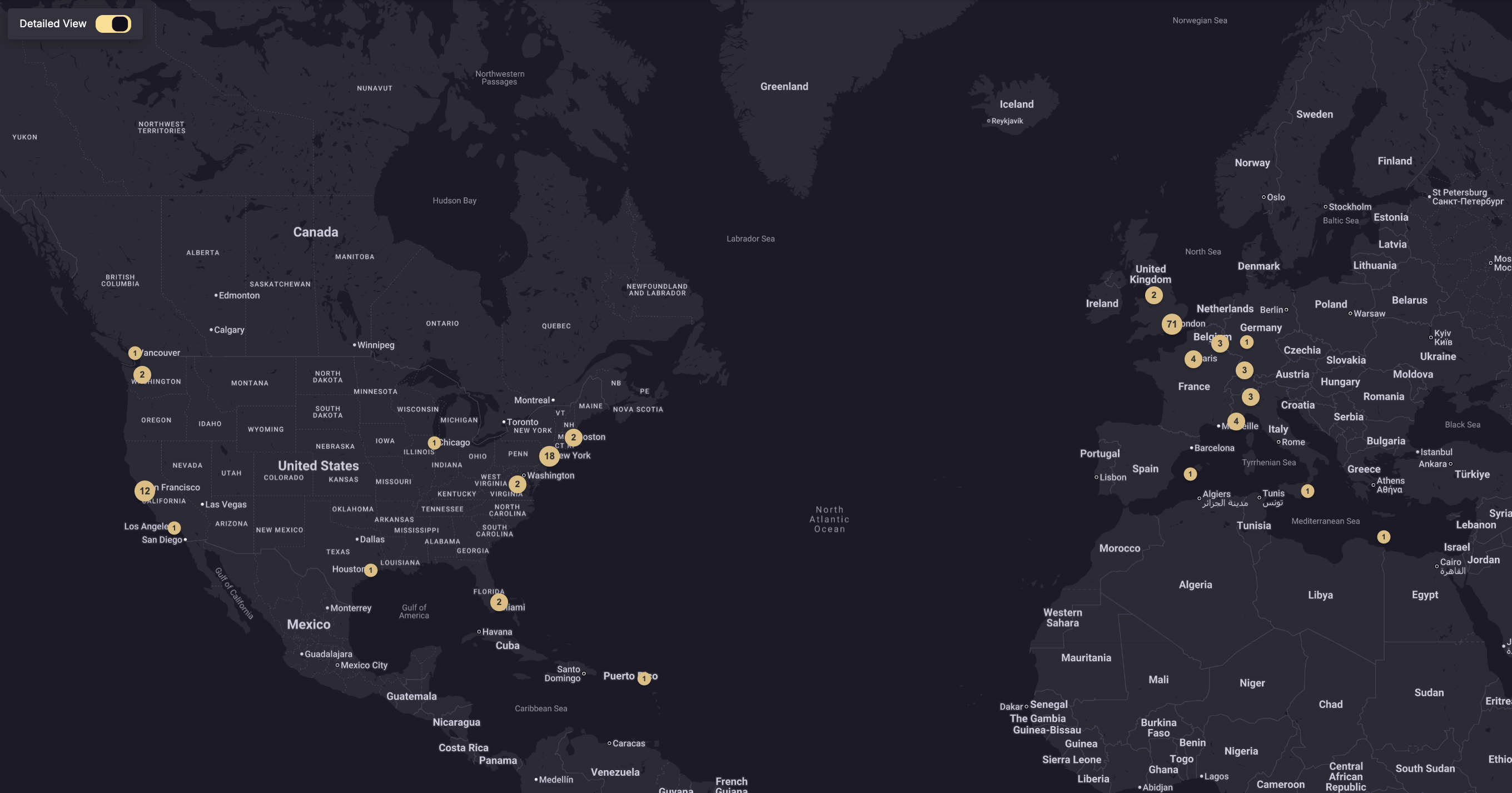 Global asset locations, mapped